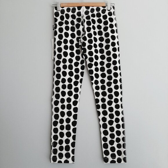 NEW - VEENA Organic Cotton Blend Polka Dot Leggings Tights B&W Kids Girls Sz 14 - Picture 7 of 12